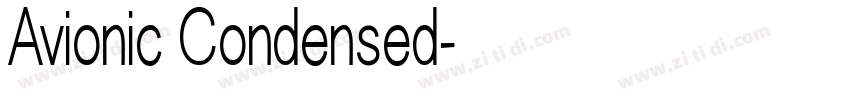 Avionic Condensed字体转换